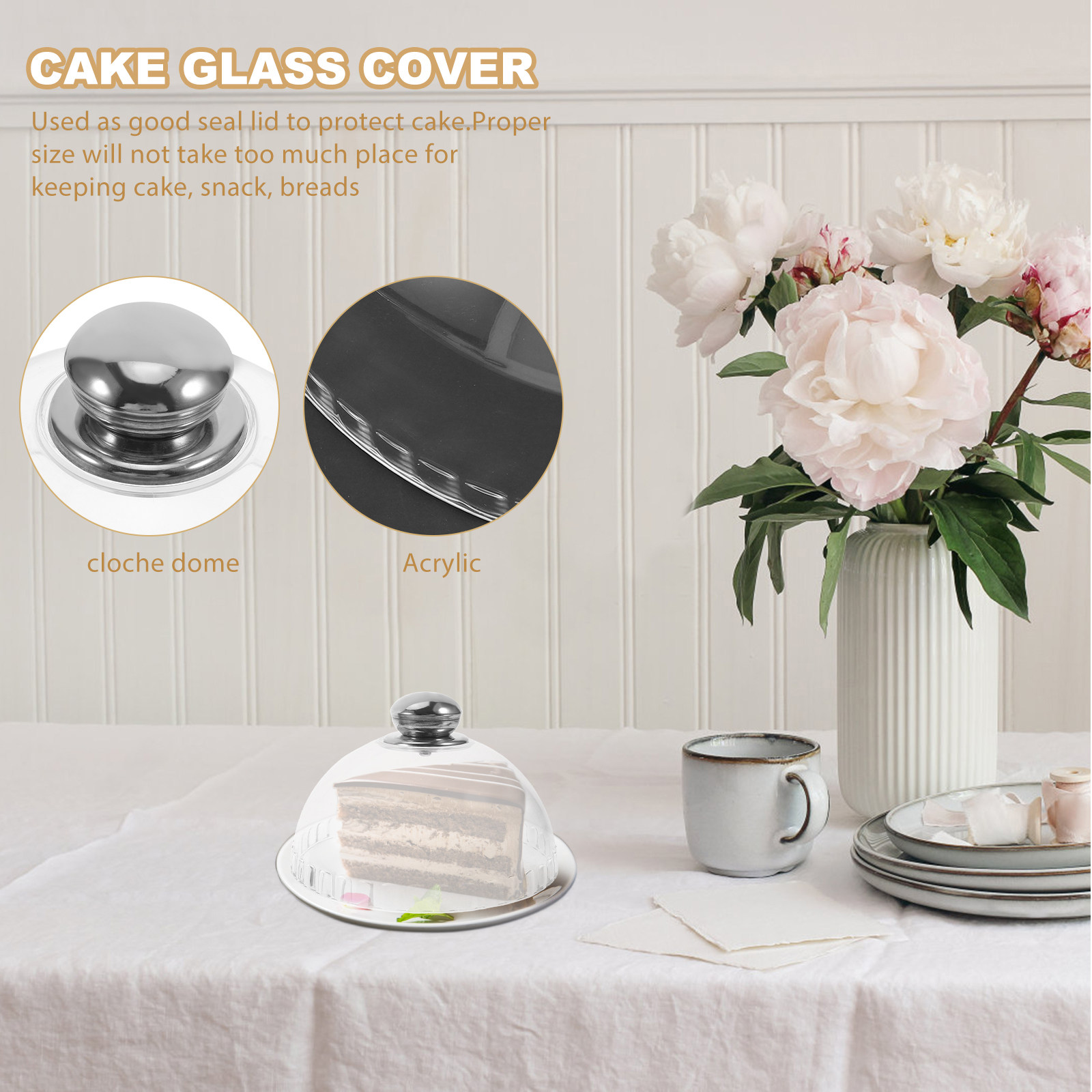 Clear Acrylic Cake Dome Cover  - огляд і ціна Plastic Dome Clear