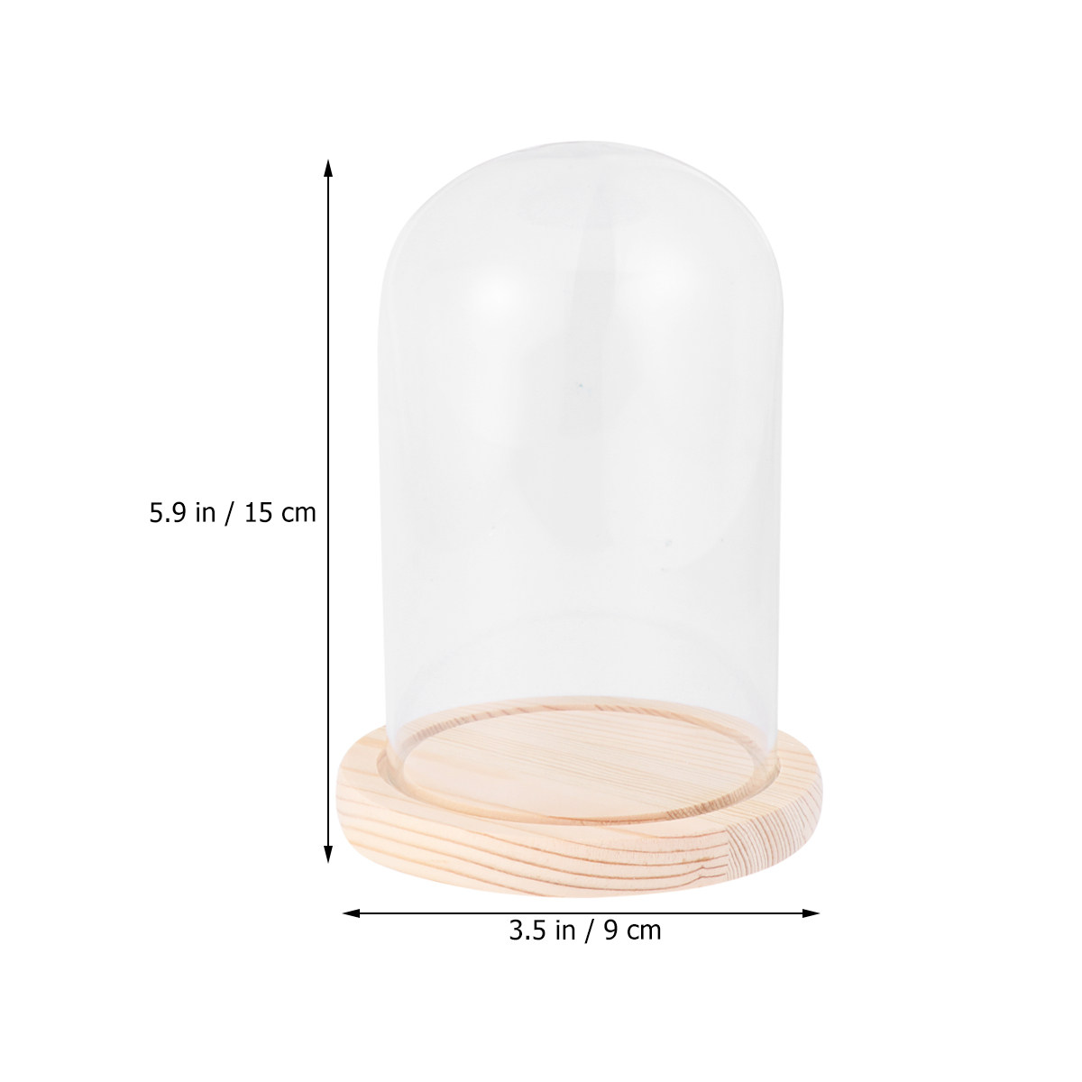 9x15cm Elegant Glass Dome for  - огляд і ціна Plastic Dome Clear