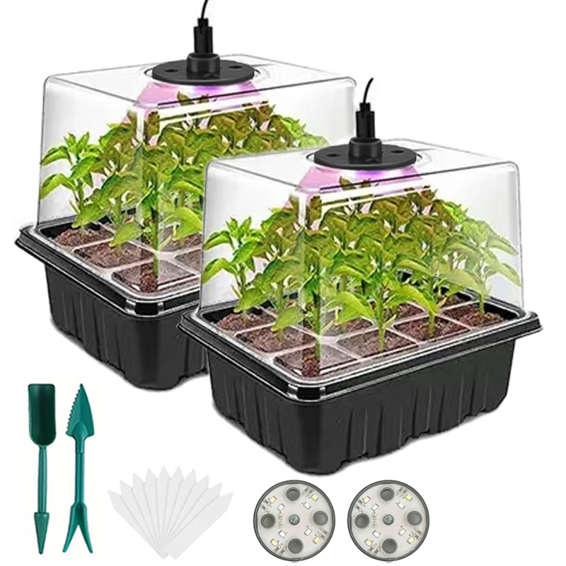 Seed Starter Tray with Grow Li - огляд і ціна Humidity Dome Kit