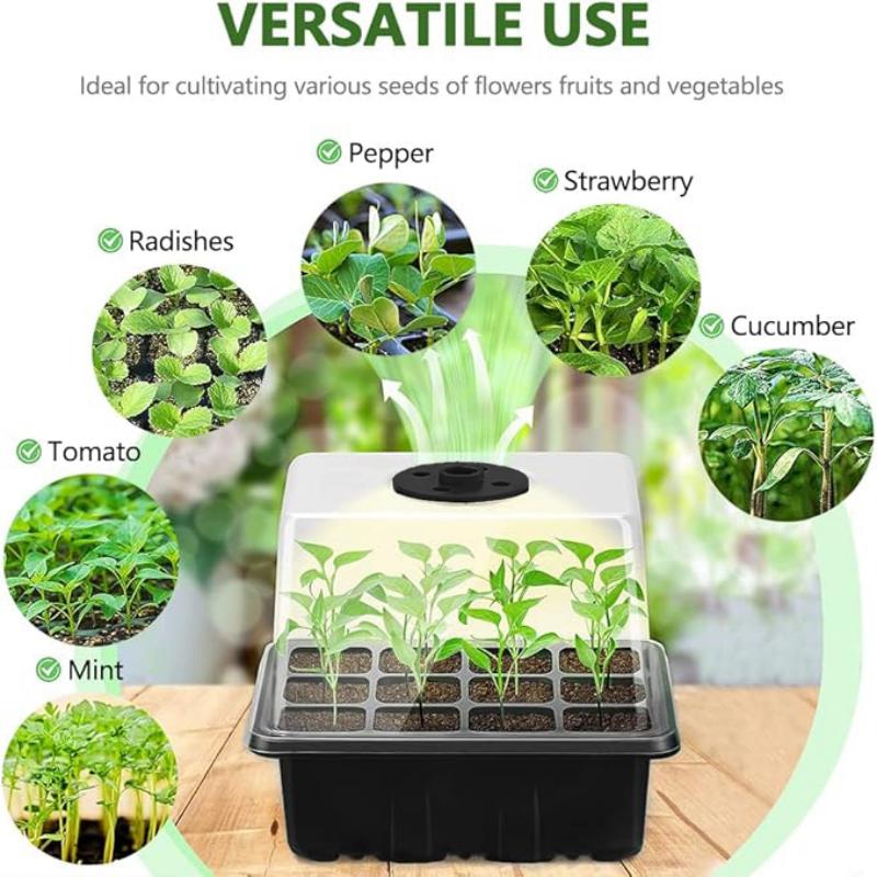 Seed Starter Tray with Grow Li - огляд і ціна Humidity Dome Kit