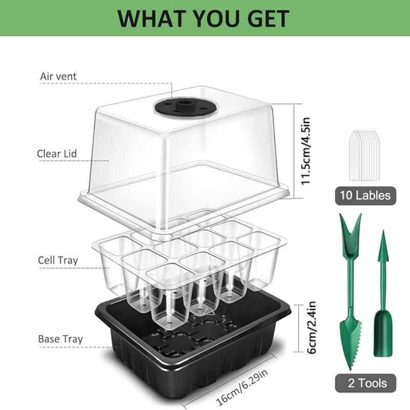 Seed Starter Tray with Grow Li - огляд і ціна Humidity Dome Kit