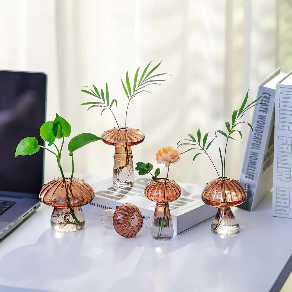Mushroom‑Design Fluted Glass P - огляд і ціна Propagation Station Vase